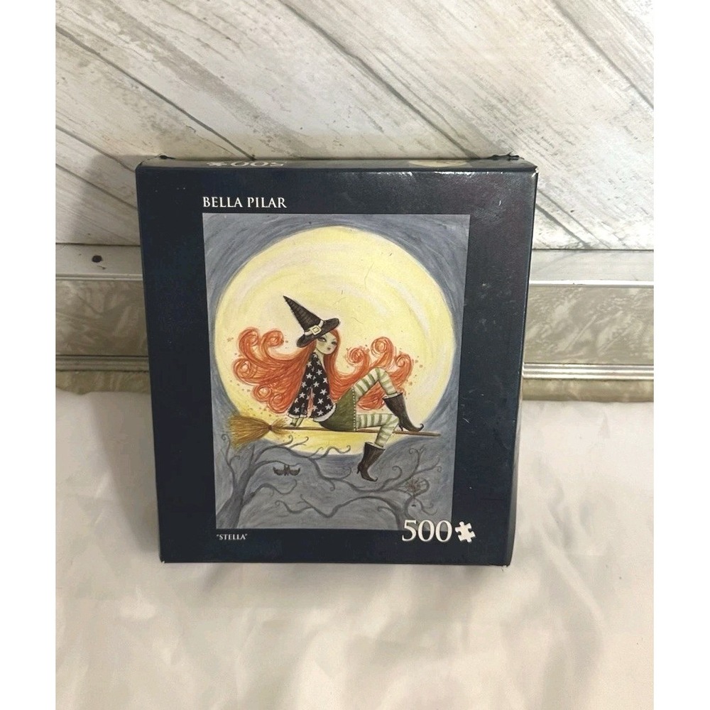2012 Bella Pilar Halloween Jigsaw Puzzle-Stella The Witch-500 Pieces-As Is READ